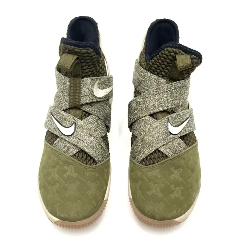 NIKE LeBron Soldier XII EP Olive Canvas High Cut A02609-300 size 7.5 basketball